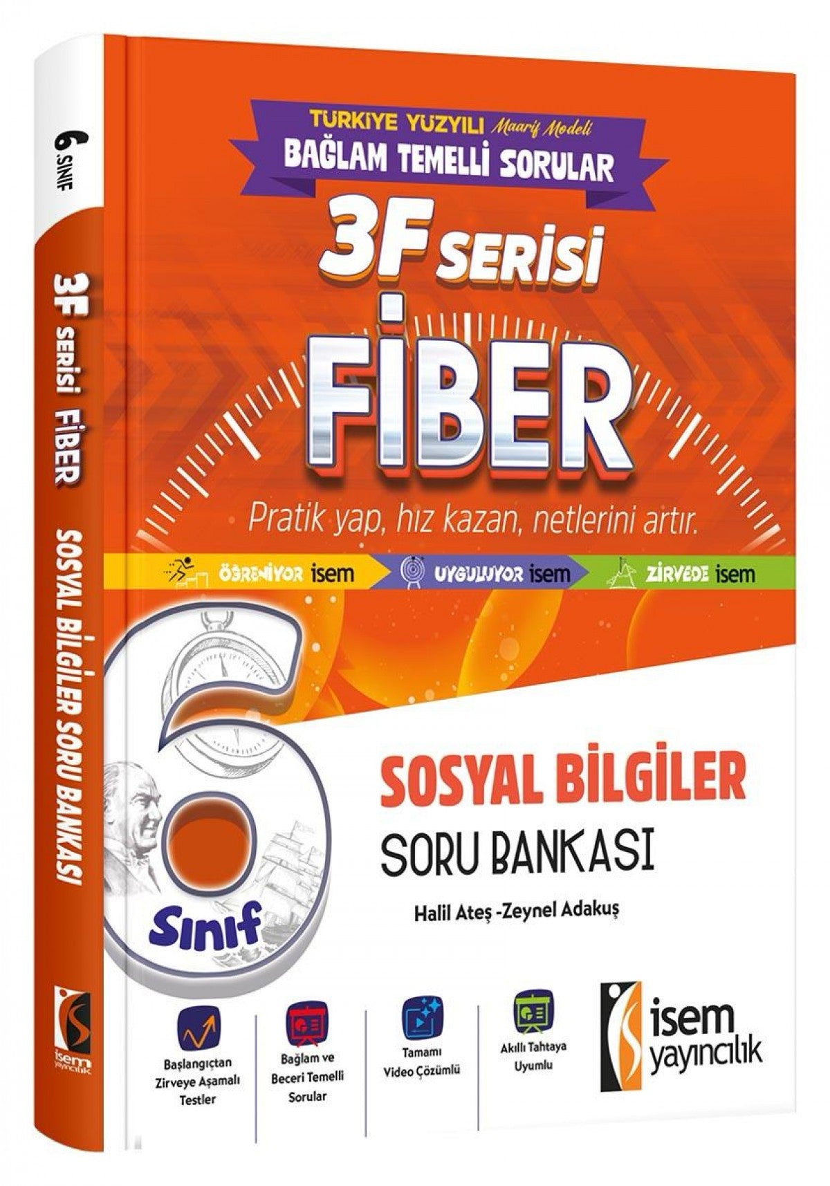 İsem 6. Sınıf Fiber Sosyal Bilgiler Soru Bankası İsem Yayıncılık kitap kapağı