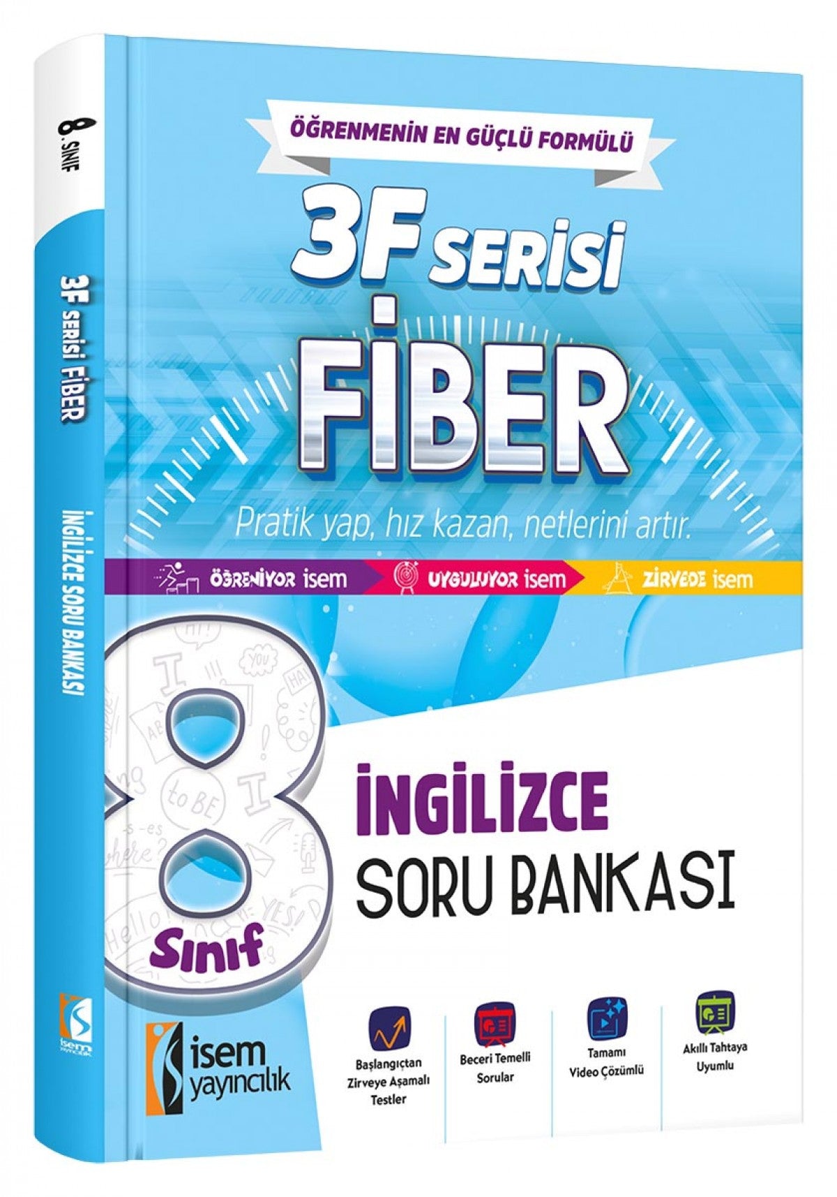 İsem LGS 8. Sınıf Fiber İngilizce Soru Bankası İsem Yayıncılık kitap kapağı