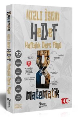 2024 Hızlı İsem Hedef 8. Sınıf Matematik Haftalık Ders Föyü - Serkan Kebenç kitap kapağı