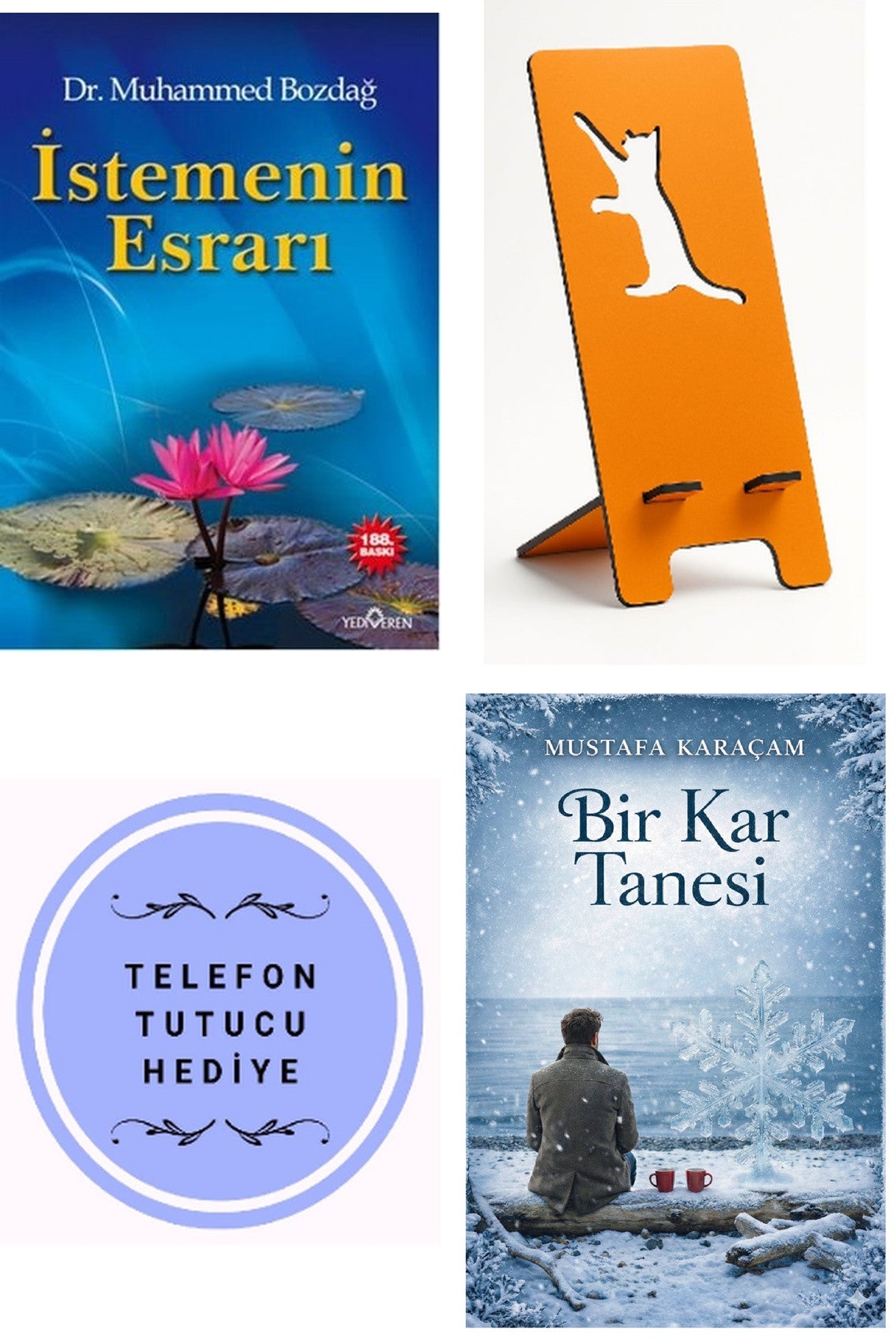 İstemenin Esrarı - Muhammed Bozdağ + Telefon Tutucu + Bir Kar Tanesi kitap kapağı