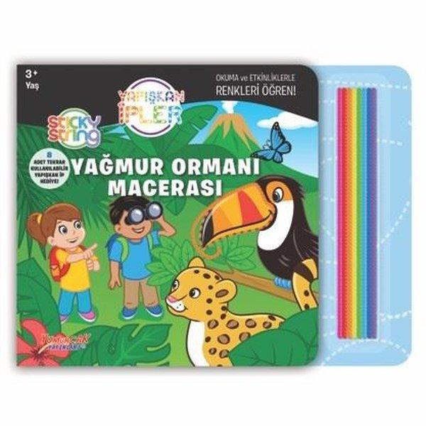 Yağmur Ormanı Macerası - Yapışkan İpler 3+ Yaş | Yumurcak Yayınları (İnce Kapak)  - Resim 1