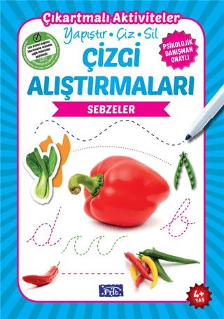 Çizgi Alıştırmaları - Sebzeler (4 Yaş)