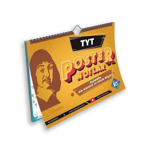TYT Felsefe ve Din Kültürü Poster Notlar | KR Akademi (İnce Kapak)  - Resim 1