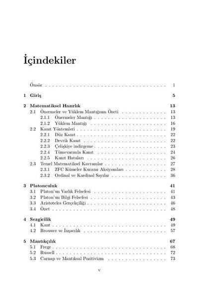 Matematik Felsefesi ve Matematik Mantık | Nesin Matematik Köyü (İnce Kapak)  - Resim 2