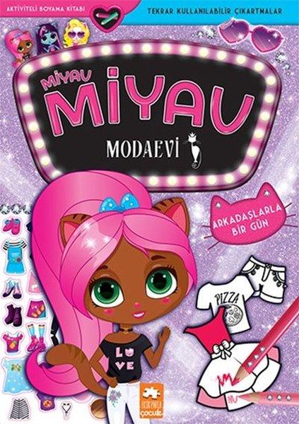 Miyav Miyav Modaevi - Arkadaşlarla Bir Gün - Aktiviteli Boyama Kitabı | Eksik Parça Yayınları (İnce Kapak)  - Resim 1