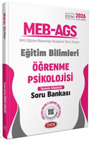 2026 MEB-AGS Eğitim Bilimleri Öğrenme Psikolojisi Tamamı Çözümlü Soru Bankası | Data Yayınları (Ciltsiz)  - Resim 1