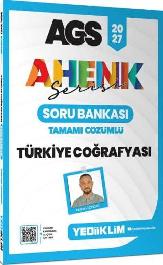 2027 MEB AGS Ahenk Serisi Türkiye Coğrafyası Tamamı Çözümlü Soru Bankası | Yediiklim Yayınları (Ciltsiz)  - Resim 1