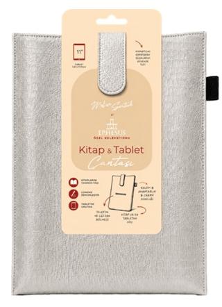 Yeni Nesil Kitap ve Tablet Çantası - Özel Deri Dokulu Gümüş | Ephesus Yayınları (Ciltsiz)  - Resim 1