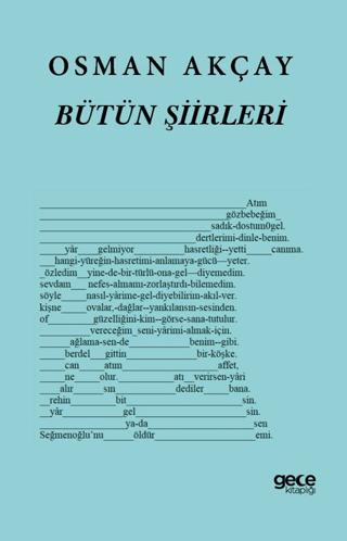 Osman Akçay Bütün Şiirleri