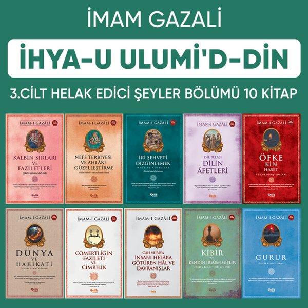 İhya-u Ulumiddin 3. Cilt Helak Edici Şeyler Serisi Seti - 10 Kitap Takım | Çelik Yayınevi (İnce Kapak)  - Resim 1