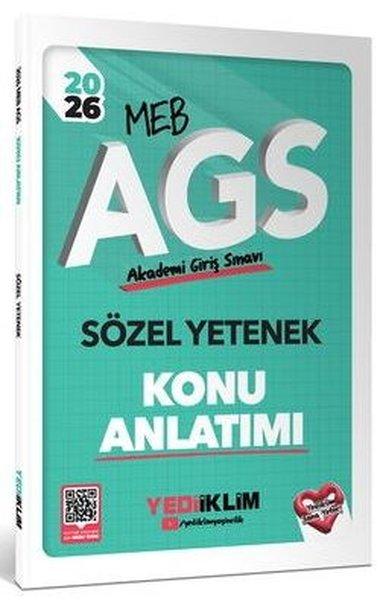 2026 MEB AGS Sözel Yetenek Konu Anlatımı | Yediiklim Yayınları (İnce Kapak)  - Resim 1