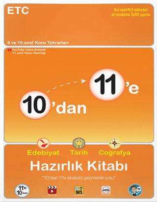 10'dan 11'e Edebiyat Tarih Coğrafya Hazırlık Kitabı