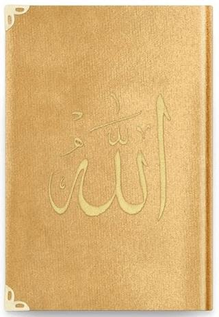 Hafız Boy Kadife Kur'an-ı Kerim (Altın, Nakışlı, Yaldızlı) - 1036 Gold | Hayrat Neşriyat (Ciltli)  - Resim 1
