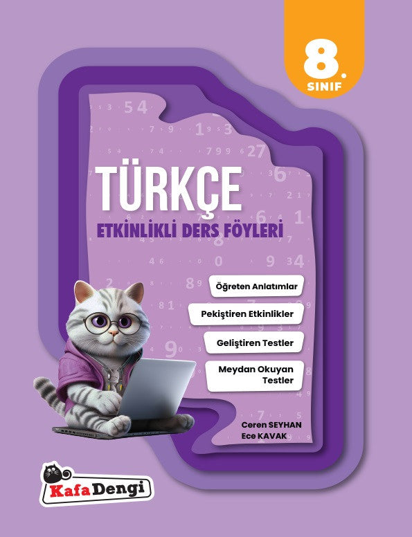 Kafadengi 2025 8. Sınıf Türkçe Etkinlikli Ders Föyleri - Ceren Seyhan kitap kapağı