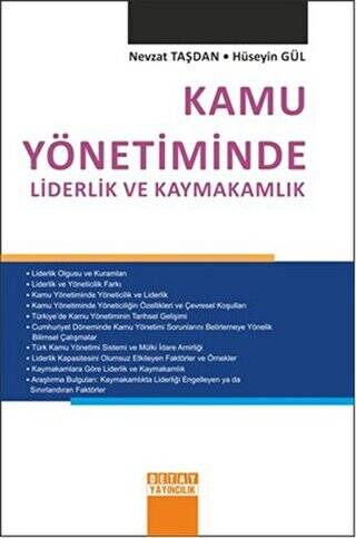 Kamu Yönetiminde Liderlik ve Kaymakamlık - Nevzat Taşdan kitap kapağı
