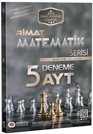 Karaağaç Yayınları AYT Matematik Trimat Serisi 5 Deneme - Kolektif kitap kapağı