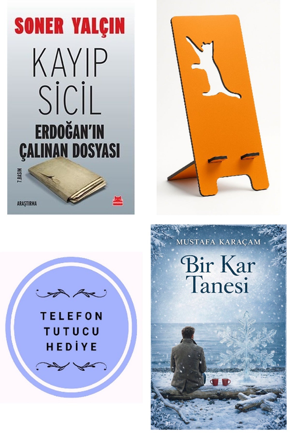 Kayıp Sicil - Soner Yalçın + Telefon Tutucu + Bir Kar Tanesi kitap kapağı