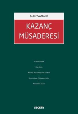 Kazanç Müsaderesi - Yusuf Pakır kitap kapağı
