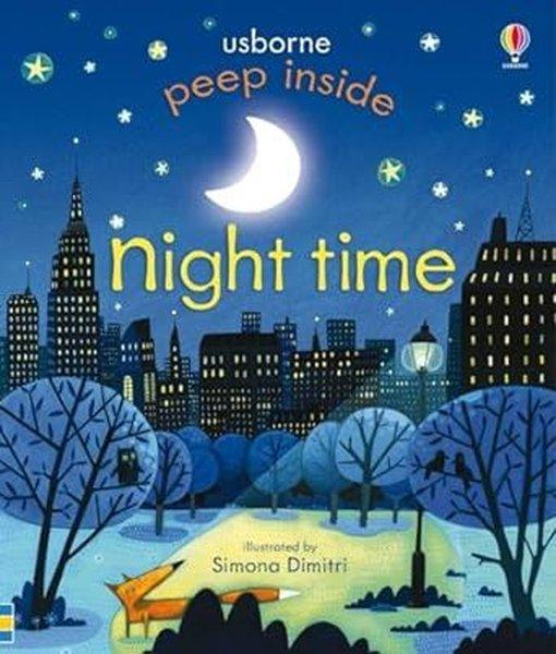 Peep Inside Night-Time | Usborne (İnce Kapak)  - Resim 1