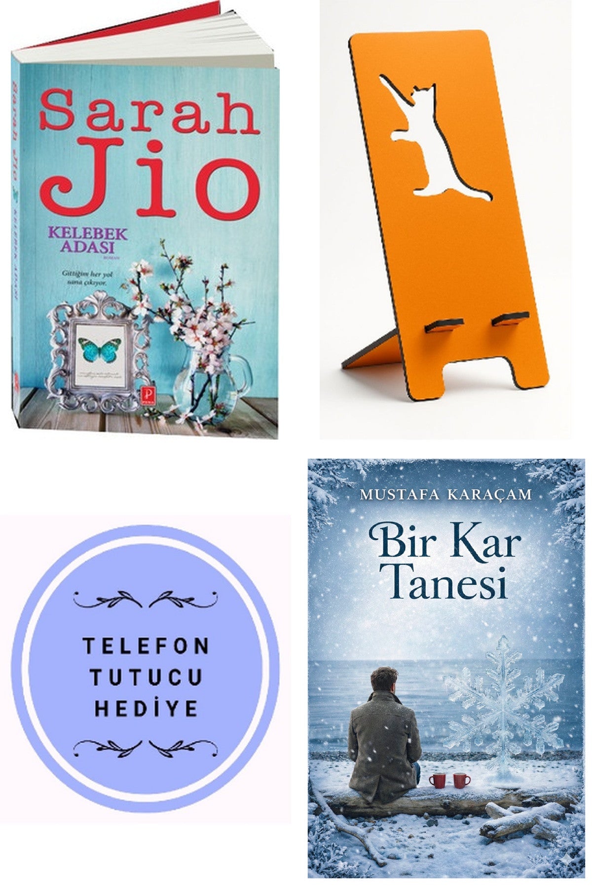 Kelebek Adası - Sarah Jio + Telefon Tutucu + Bir Kar Tanesi kitap kapağı