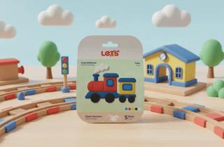 Let's Mini Changelle 5 Renk Taşıt Atölyesi Tren Oyun Hamuru 120g | Lets - Resim 1