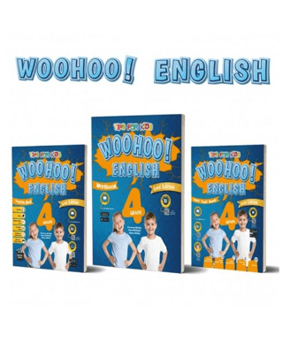 Kırmızı Beyaz Yayınları 4. Sınıf Gold Edition Woohoo English 3`lü Set - Kolektif kitap kapağı
