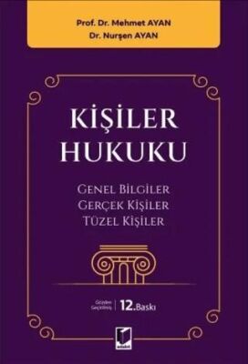 Kişiler Hukuku - Mehmet Ayan kitap kapağı