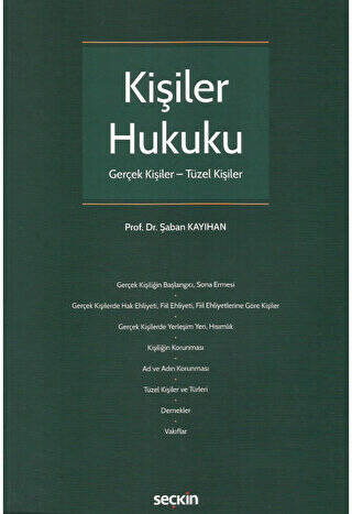 Kişiler Hukuku - Şaban Kayıhan kitap kapağı