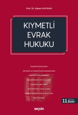Kıymetli Evrak Hukuku - Şaban Kayıhan kitap kapağı