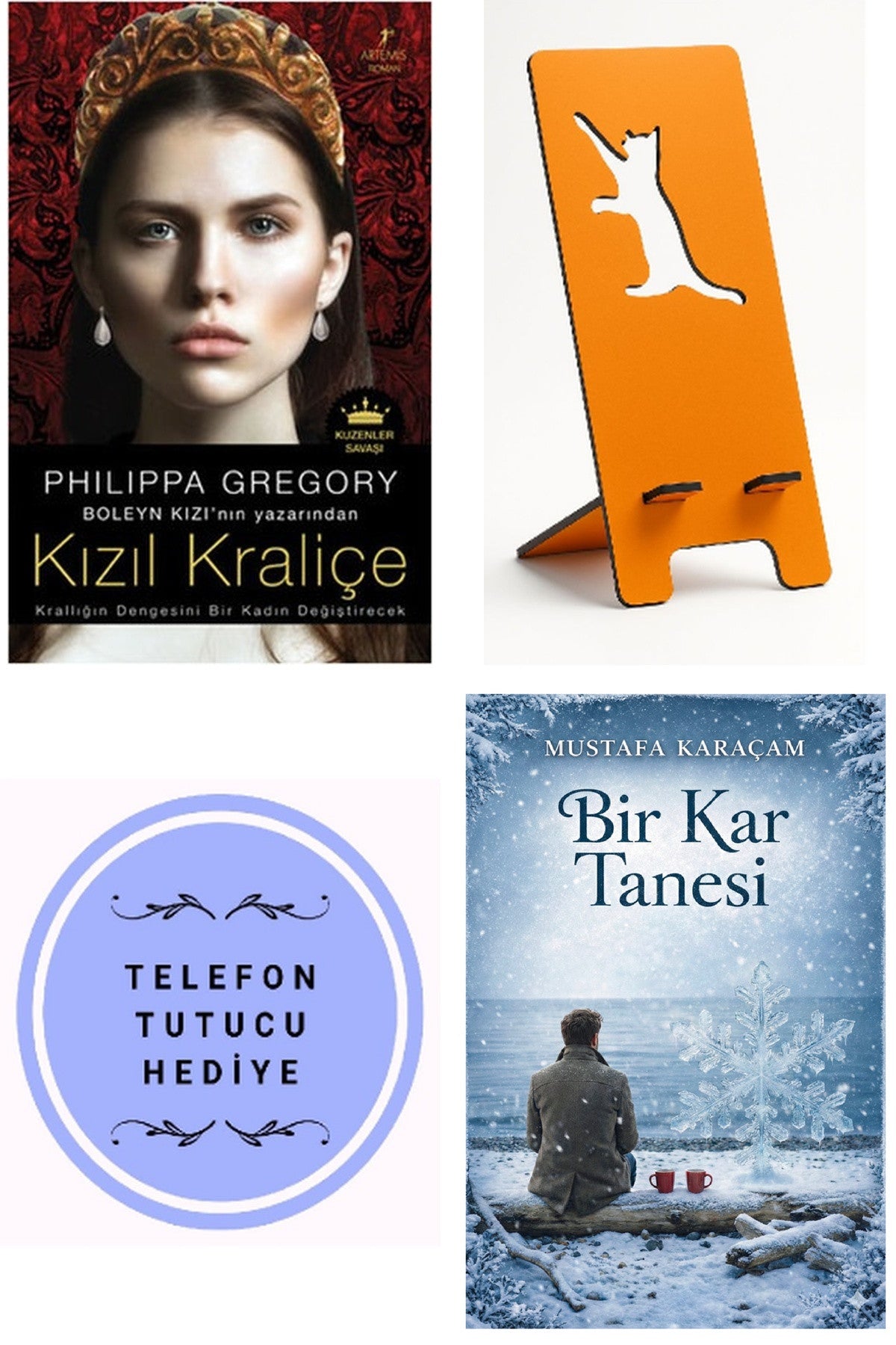 Kızıl Kraliçe - Philippa Gregory + Telefon Tutucu + Bir Kar Tanesi kitap kapağı