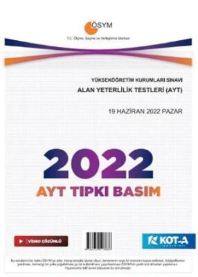 2022 AYT Çıkmış Sorular (Tıpkı Basım-Kapaksız Fasikül) - Kolektif kitap kapağı