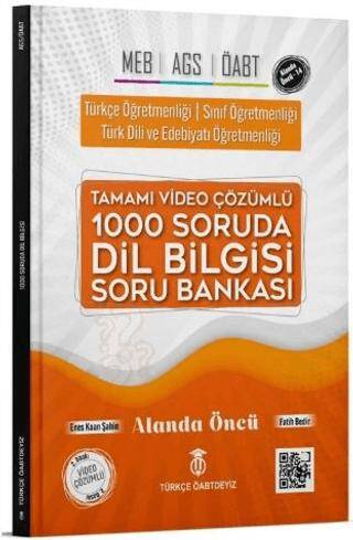 MEB AGS ÖABT TYT MSÜ Dil Bilgisi 1000 Soruda Soru Bankası Türkçe ÖABTDEYİZ - Enes Kaan Şahin kitap kapağı