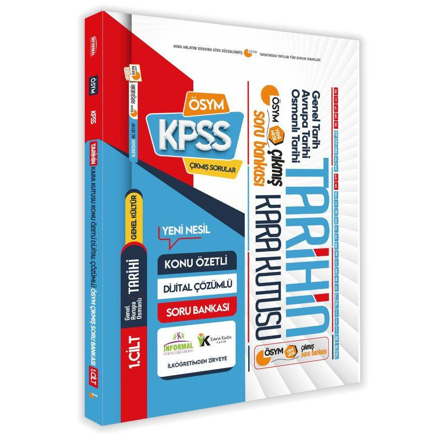 KPSS Ön Lisans Tarihin Kara Kutusu 1.Cilt ÖSYM Çıkmış Soru Havuzu Bankası K.Ö. D.Çözümlü kitap kapağı