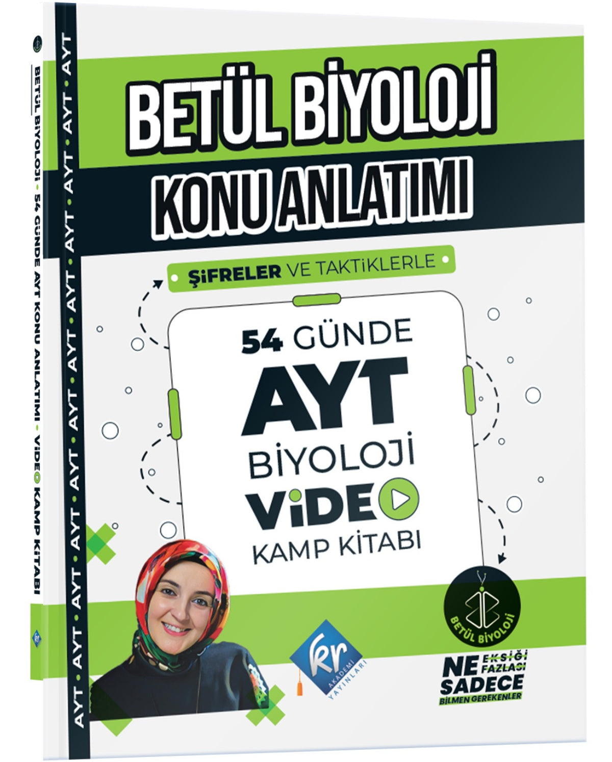 Kr Akademi 2024 Ayt Betül 54 Günde Biyoloji Video Kamp Kitabı kitap kapağı