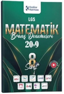Krallar Karması 8. Sınıf LGS Matematik 20 x 9 Branş Denemeleri - Kolektif kitap kapağı