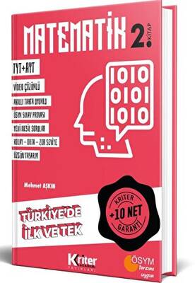 Kriter Akademi TYT AYT Matematik 10 Net Garanti 2. Kitap - Mehmet Aşkın kitap kapağı