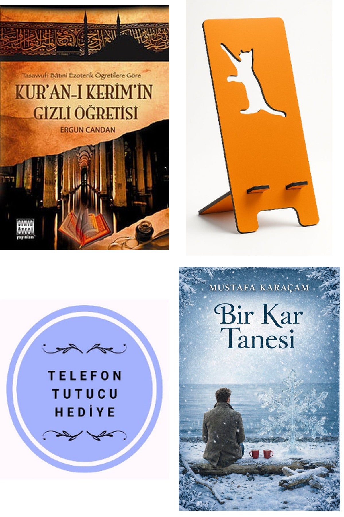 Kur'an'-ı Kerim'in Gizli Öğretisi - Ergun Candan + Telefon Tutucu + Bir Kar Tanesi kitap kapağı