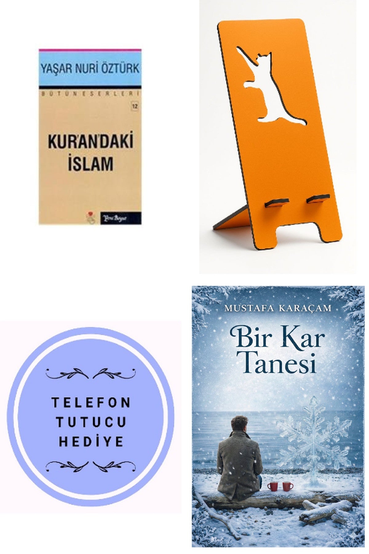 Kur'an'daki İslam - Yaşar Nuri Öztürk + Telefon Tutucu + Bir Kar Tanesi kitap kapağı