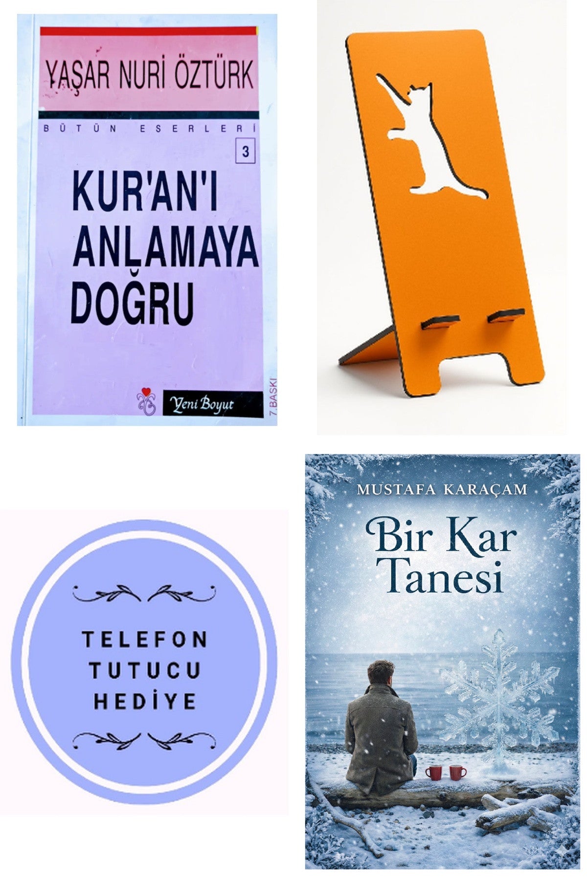 Kur'an'ı Anlamaya Doğru - Yaşar Nuri Öztürk + Telefon Tutucu + Bir Kar Tanesi kitap kapağı