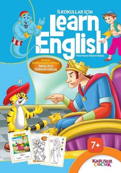 İlkokullar İçin Learn English-Mavi | Kariyer Çocuk (İnce Kapak)  - Resim 1