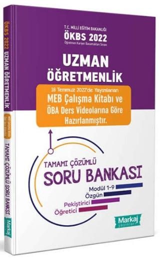 Uzman Öğretmenlik Tamamı Çözümlü Soru Bankası | Markaj Yayınları (Ciltsiz)  - Resim 1