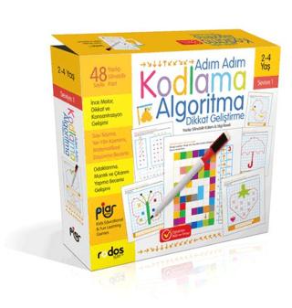 Adım Adım Kodlama Algoritma Dikkat Geliştirme Seviye 1 | Piar Kids - Resim 1