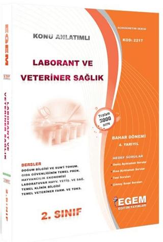 2. Sınıf 4. Yarıyıl Konu Anlatımlı Laborant ve Veteriner Sağlık - Kod 2217