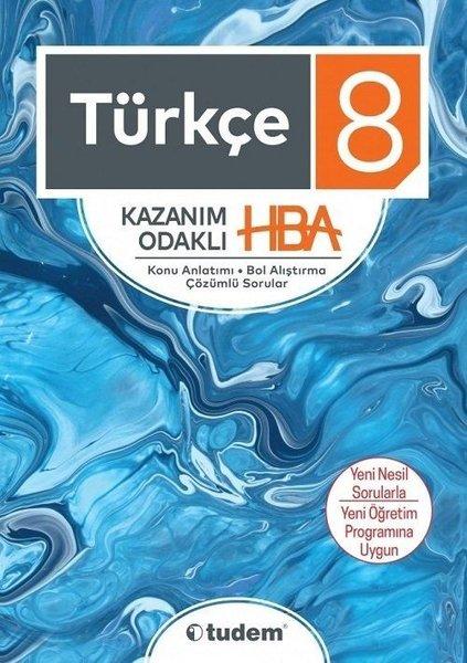 8.Sınıf Türkçe Kazanım Odaklı Konu Anlatımı | Tudem Yayınları - Ders Kitapları (İnce Kapak)  - Resim 1