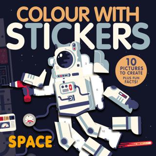 Colour With Stickers: Space | Little Tiger Group (Ciltsiz)  - Resim 1