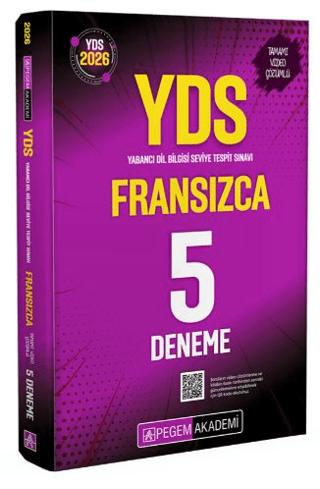 2026 YDS Fransızca Tamamı Video Çözümlü 5 Deneme | Pegem Akademi Yayıncılık (Ciltsiz)  - Resim 1