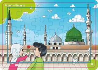 4-6 Yaş Değerli Mekanlar Mescidi Nebevi Puzzle 30 Parça | Türkiye Diyanet Vakfı Yayınları - Resim 1