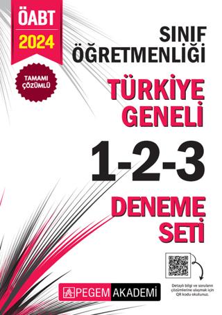 2024 KPSS ÖABT Sınıf Öğretmenliği Tamamı Çözümlü Türkiye Geneli 1-2-3 (3'lü Deneme Seti) | Pegem Akademi Yayıncılık (Ciltsiz)  - Resim 1