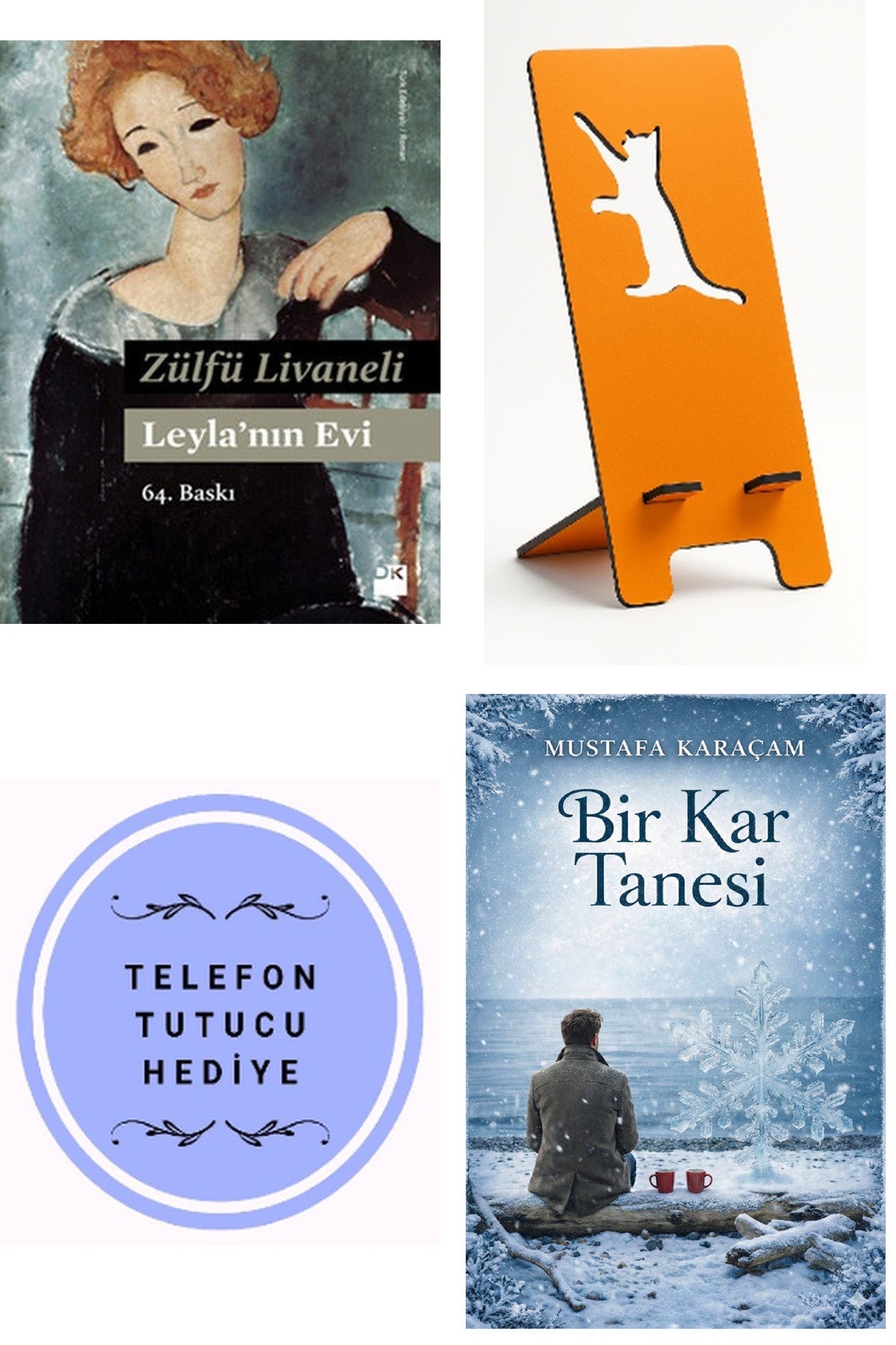 Leyla'nın Evi - Zülfü Livaneli + Telefon Tutucu + Bir Kar Tanesi kitap kapağı