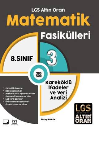 Altın Oran 8. Sınıf Matematik Fasikülleri Kareköklü İfadeler ve Veri Analizi - Recep Erkek kitap kapağı
